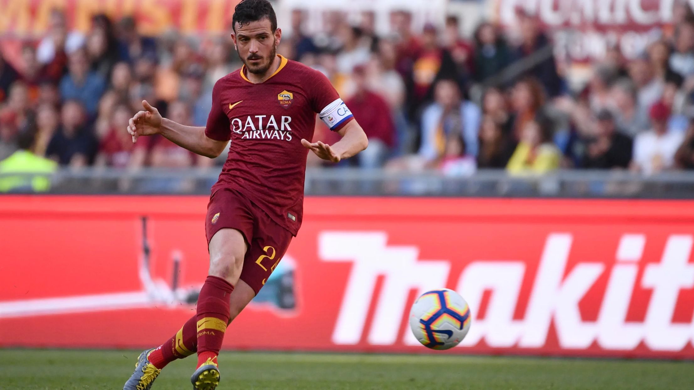 Florenzi, capitán de la Roma.