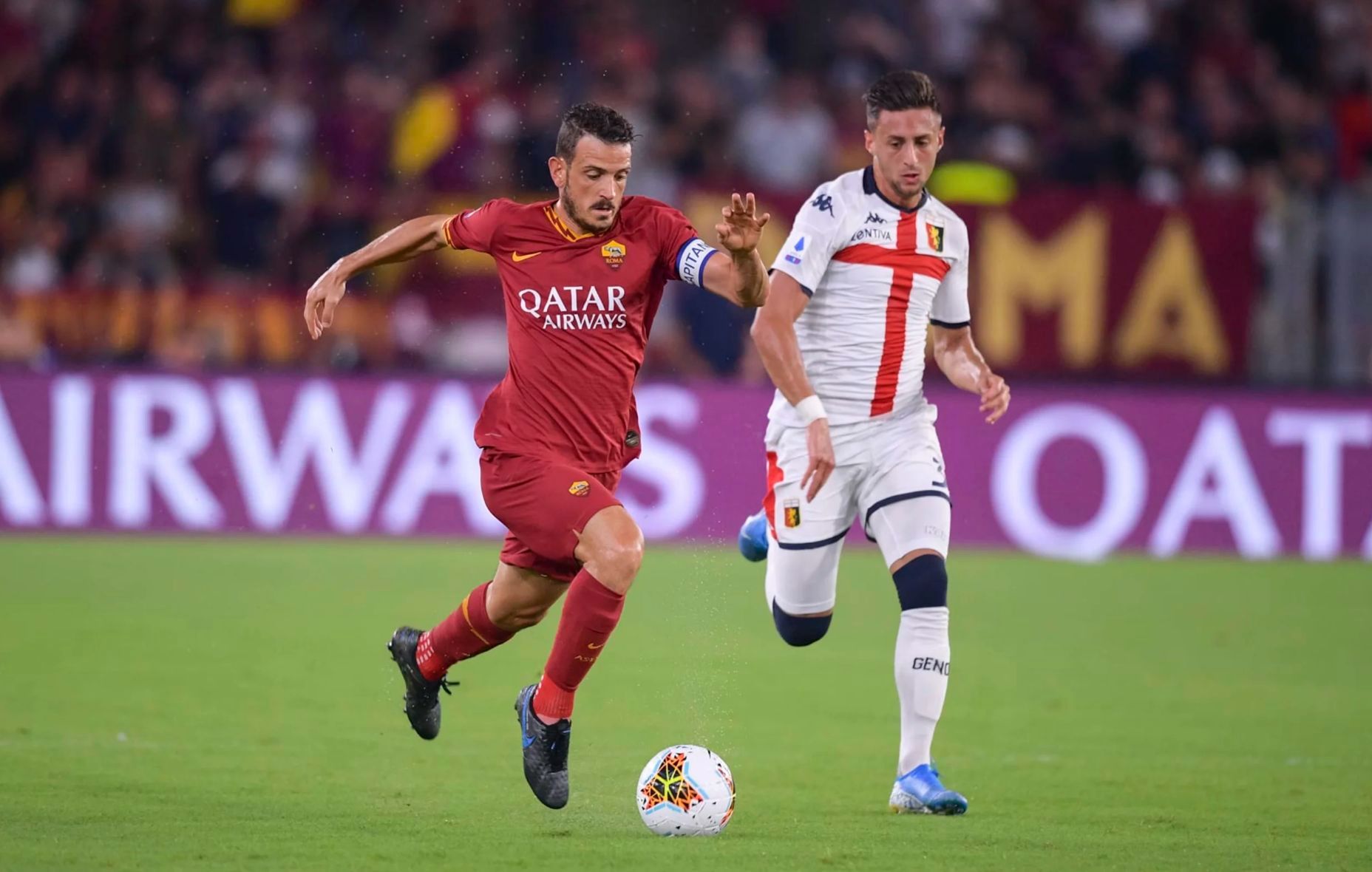 Alessandro Florenzi durante un partido con la Roma.