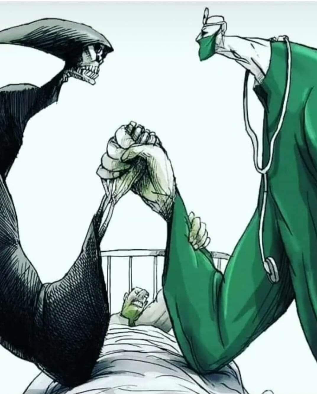  Imagen sobre la lucha contra el coronavirus que me llegó por whatsapp