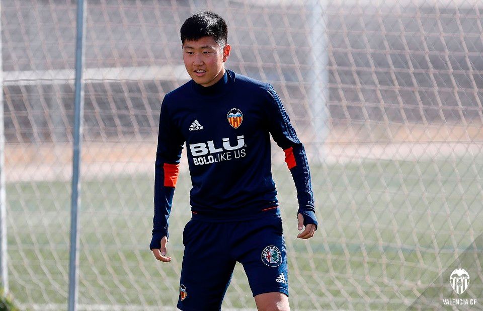  Kangin Lee, jugador del Valencia CF.