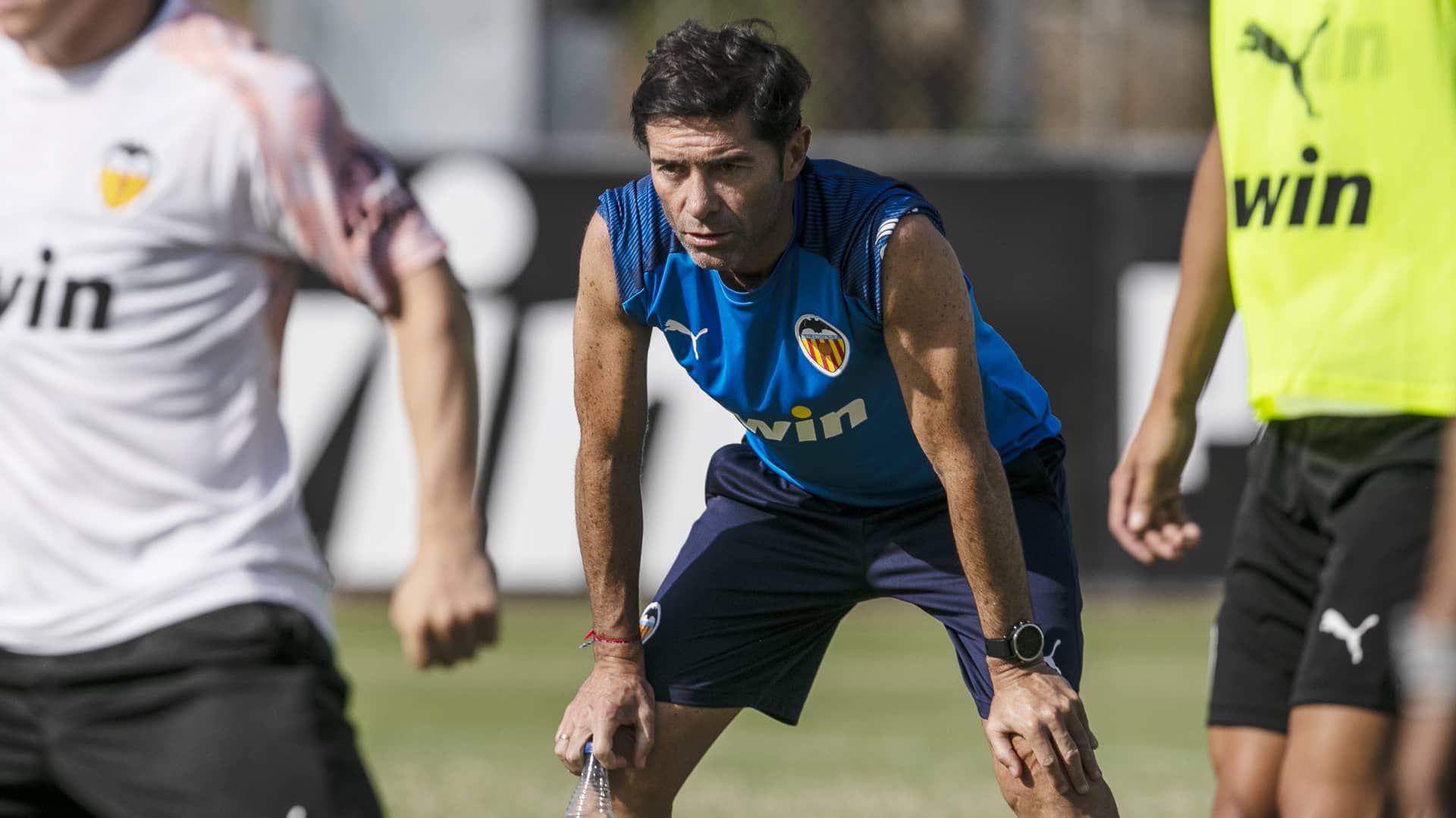  Marcelino durante un entrenamiento de pretemporada.