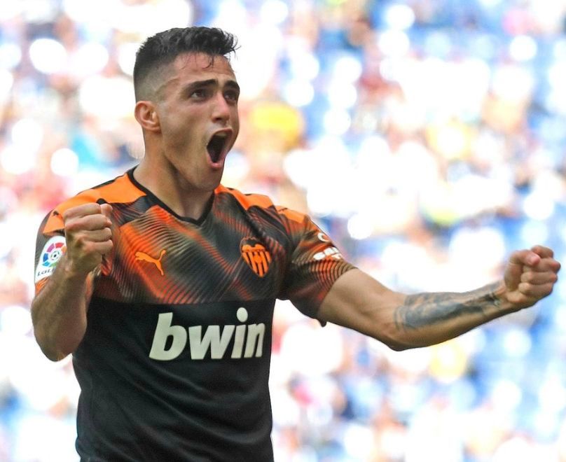  Maxi Gómez celebra su gol ante el Espanyol