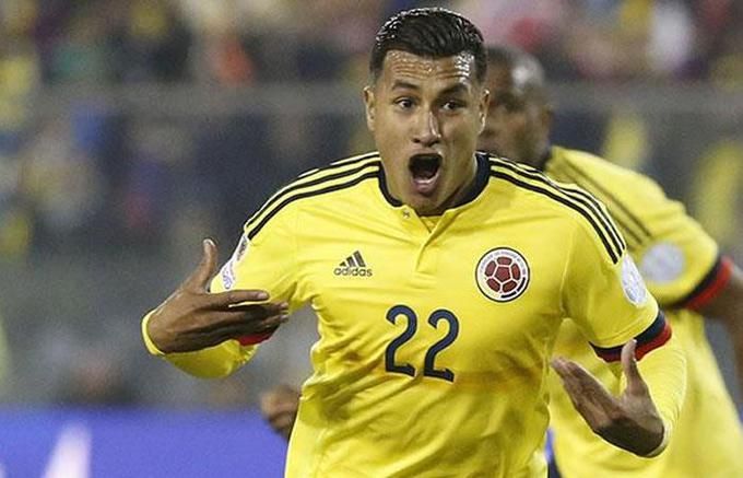  Jeison Murillo celebra un gol con Colombia.