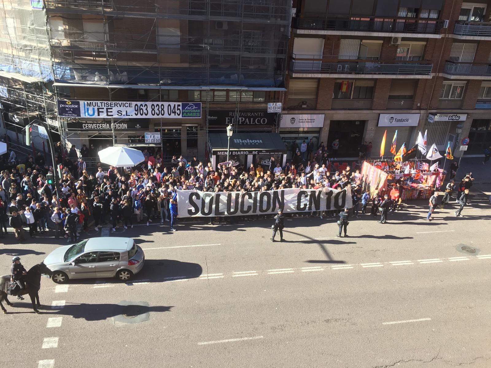  Pancarta de Curva Nord en Mestalla