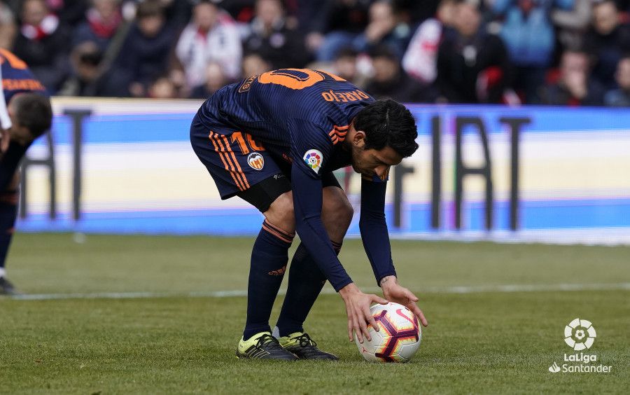 Dani Parejo falló un penalti en el Rayo-Valencia CF
