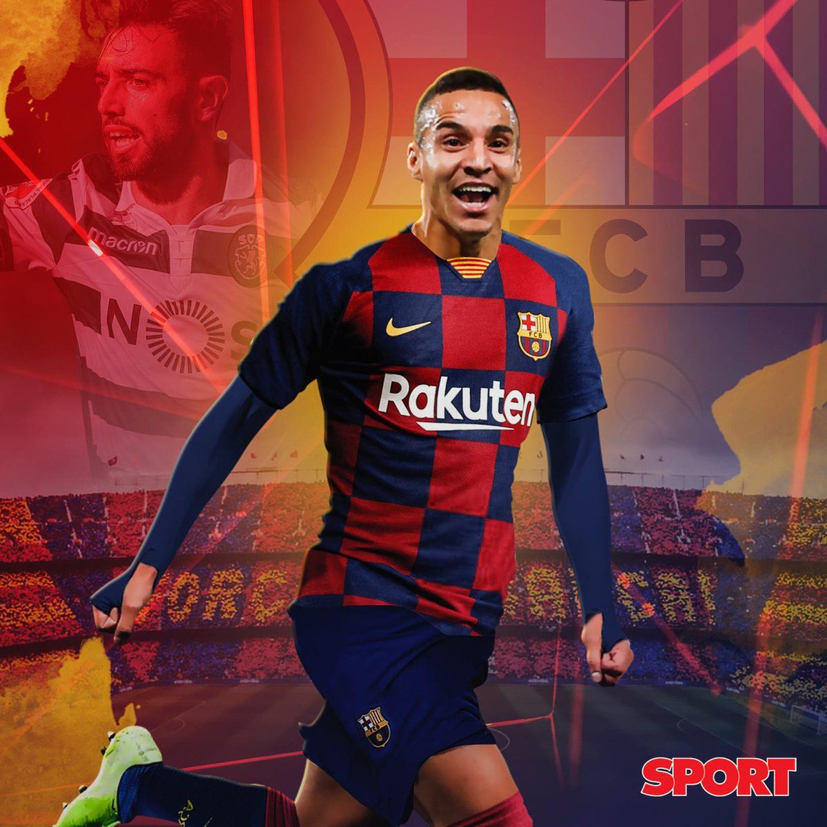  En Barcelona vistieron a Rodrigo Moreno con la camiseta del Barça.