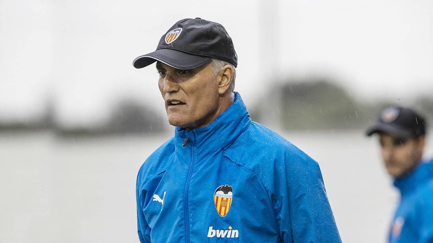 Rubén Uría en su periodo como segundo entrenador en el Valencia CF.