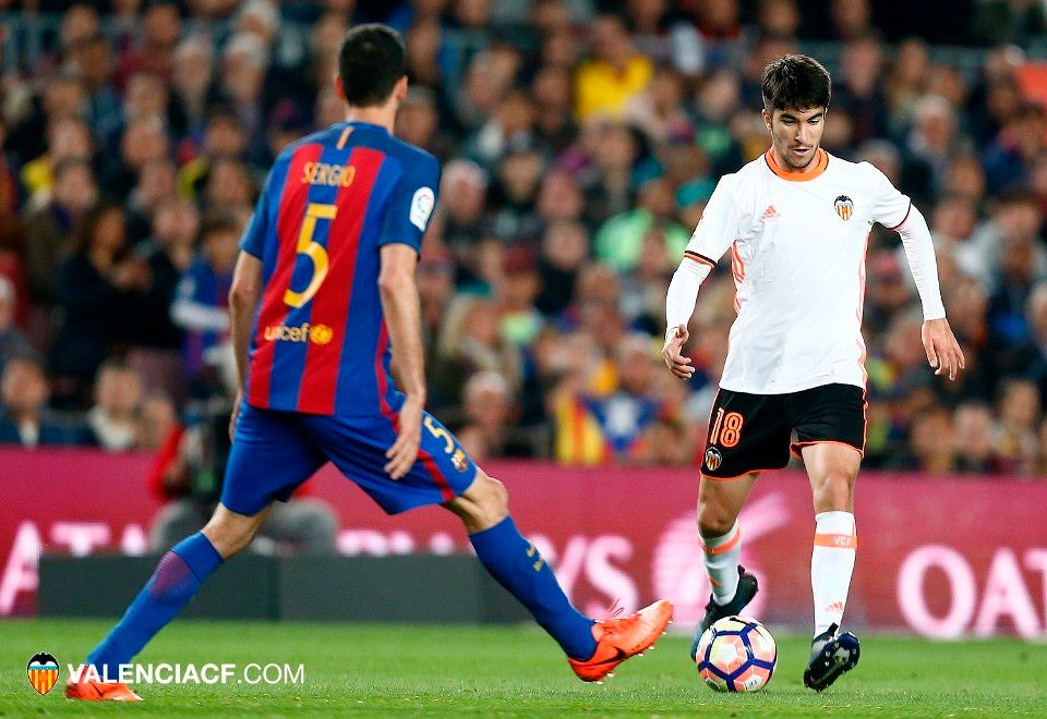  Soler ante el FC Barcelona en 2017.