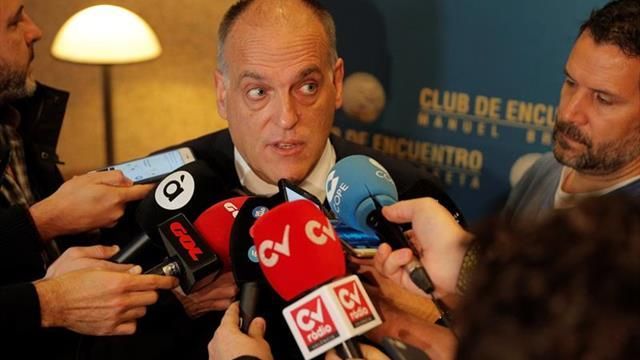  Javier Tebas en Valencia.