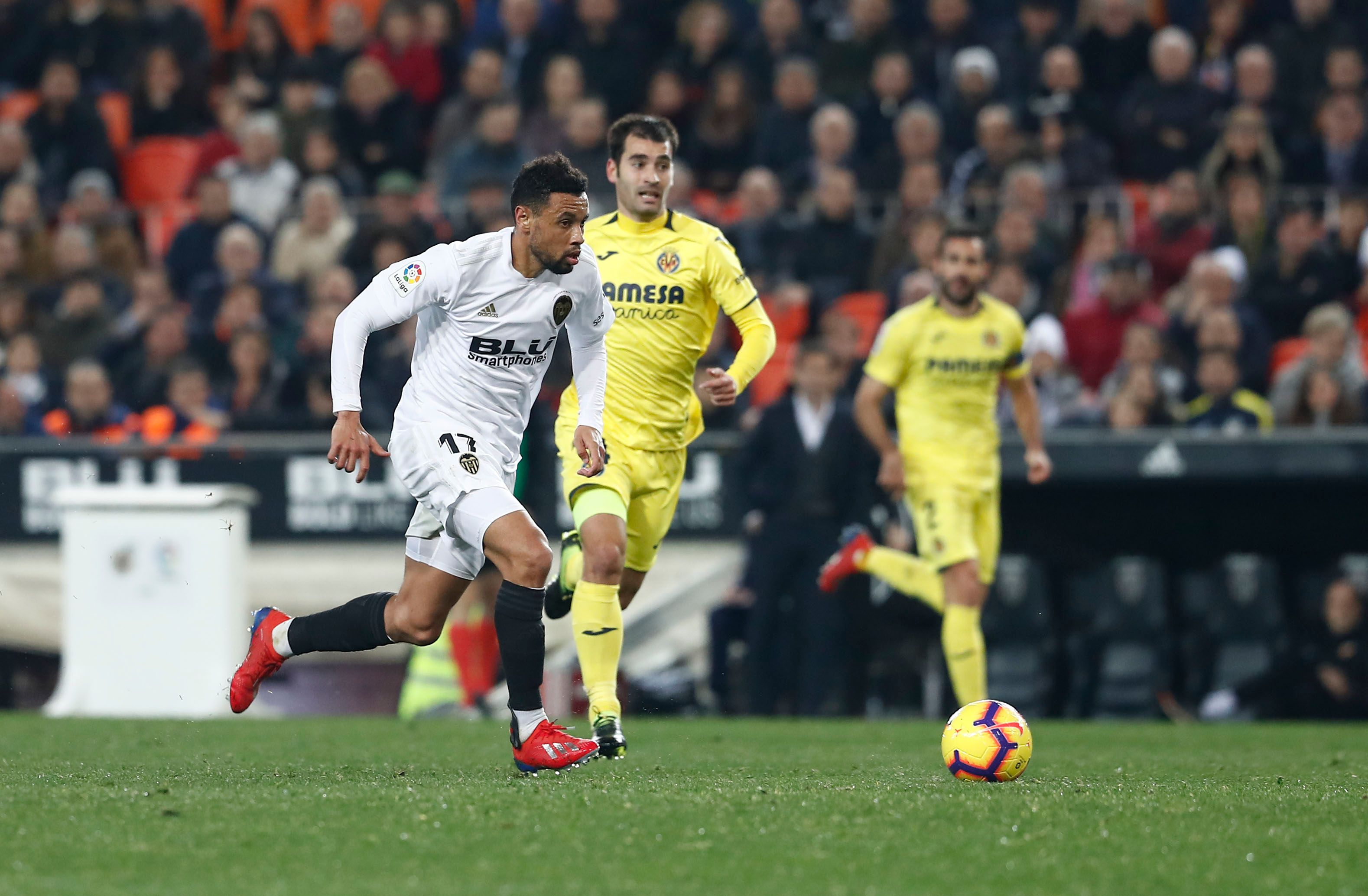  Coquelin en el Valencia-Villarreal de la temporada pasada.