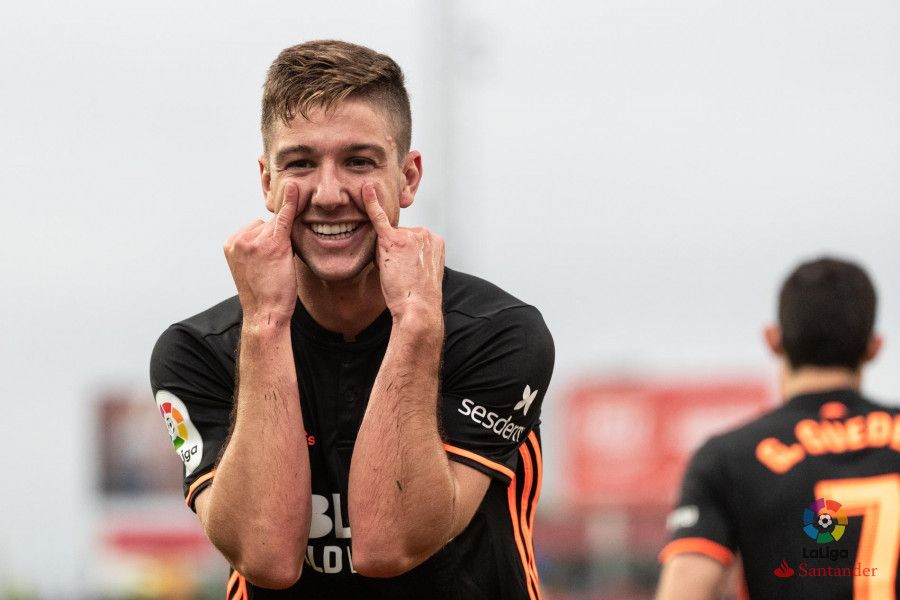  Vietto celebra su gol ante el Girona.