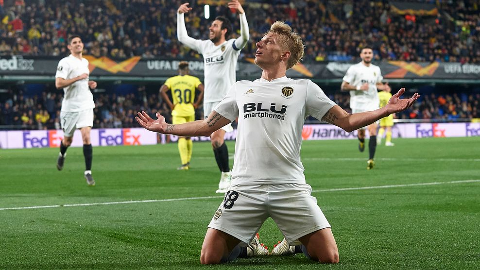  Wass celebra su gol en el descuento en el último Villarreal-Valencia