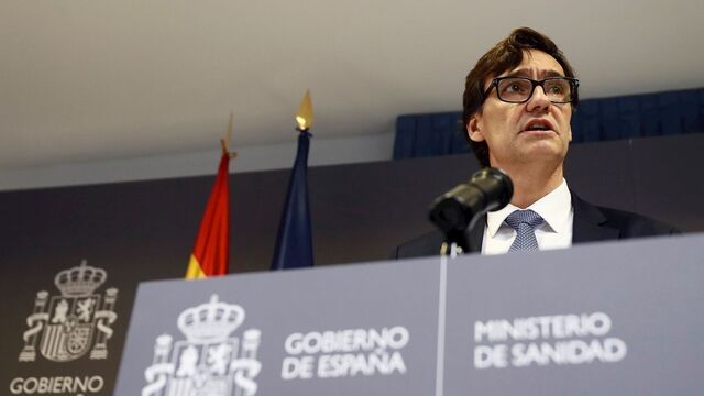  Salvador Illa, durante una comparecencia.