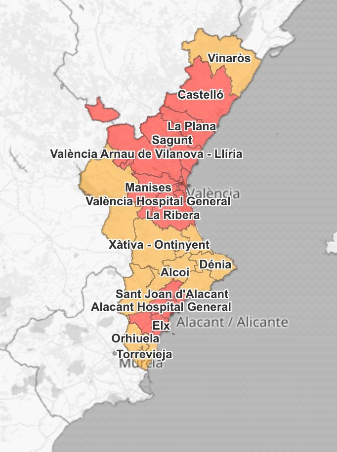 Fase 1 y Fase 0 en la Comunidad Valenciana