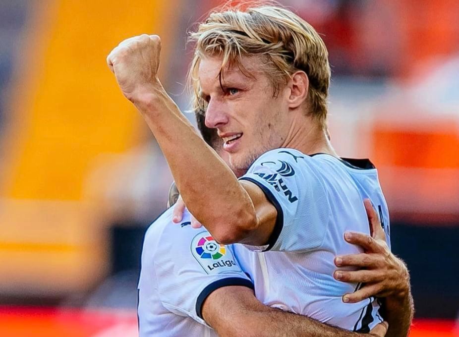  Daniel Wass celebra el 1-0 ante el Huesca