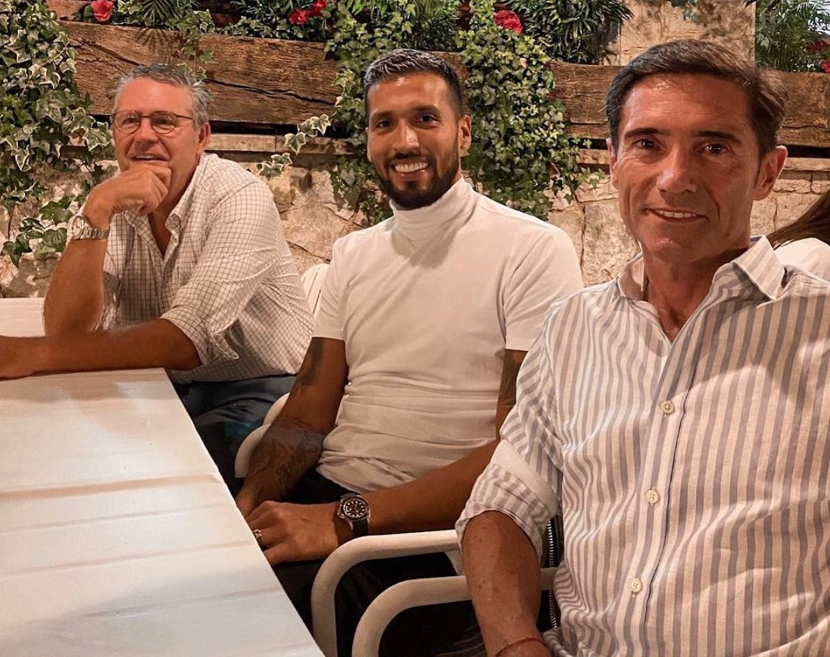  Garay posa con Marcelino y Maestro.