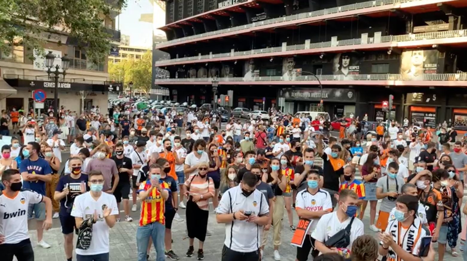 Aficionados en Mestalla.