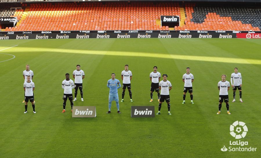 Once titular del Valencia CF ante el Atlético de Madrid