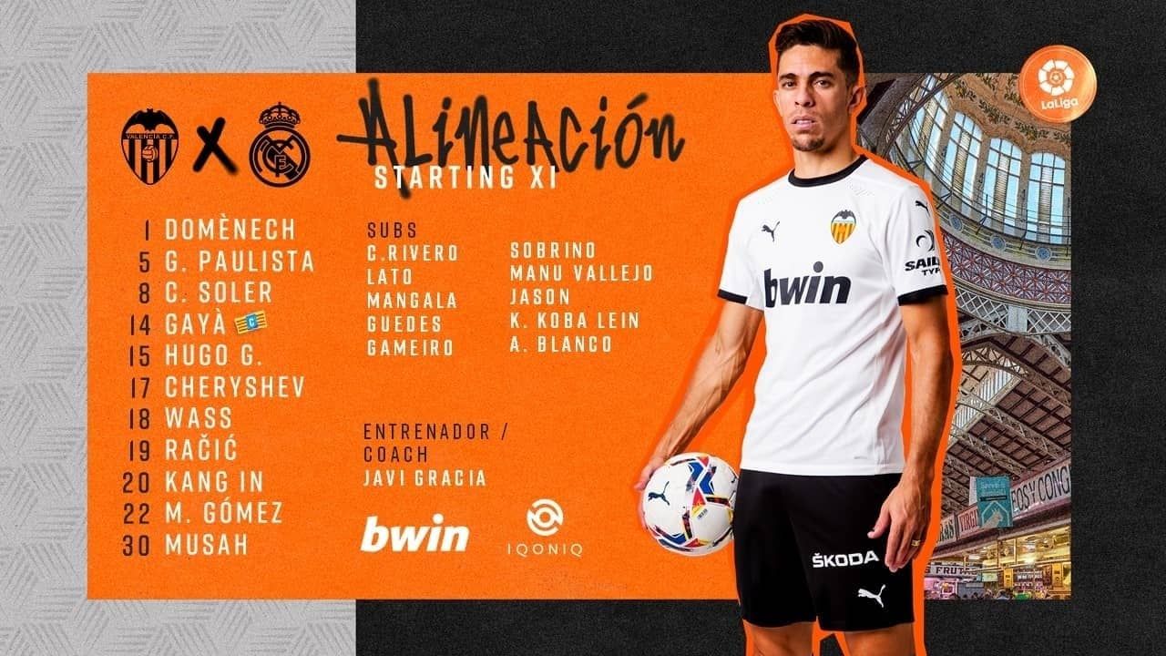 Once titular del Valencia CF