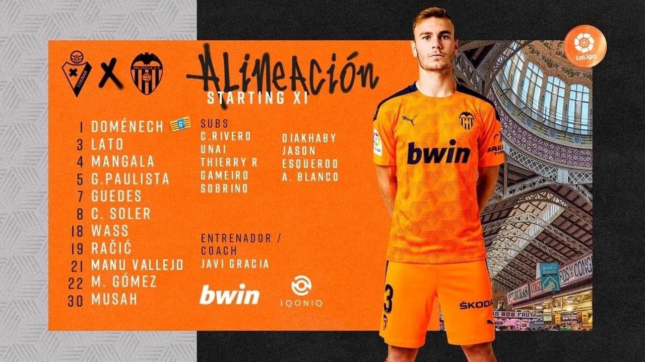  Once titular del Valencia CF