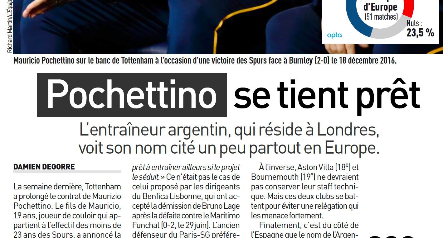  Pochettino en L'Equipe