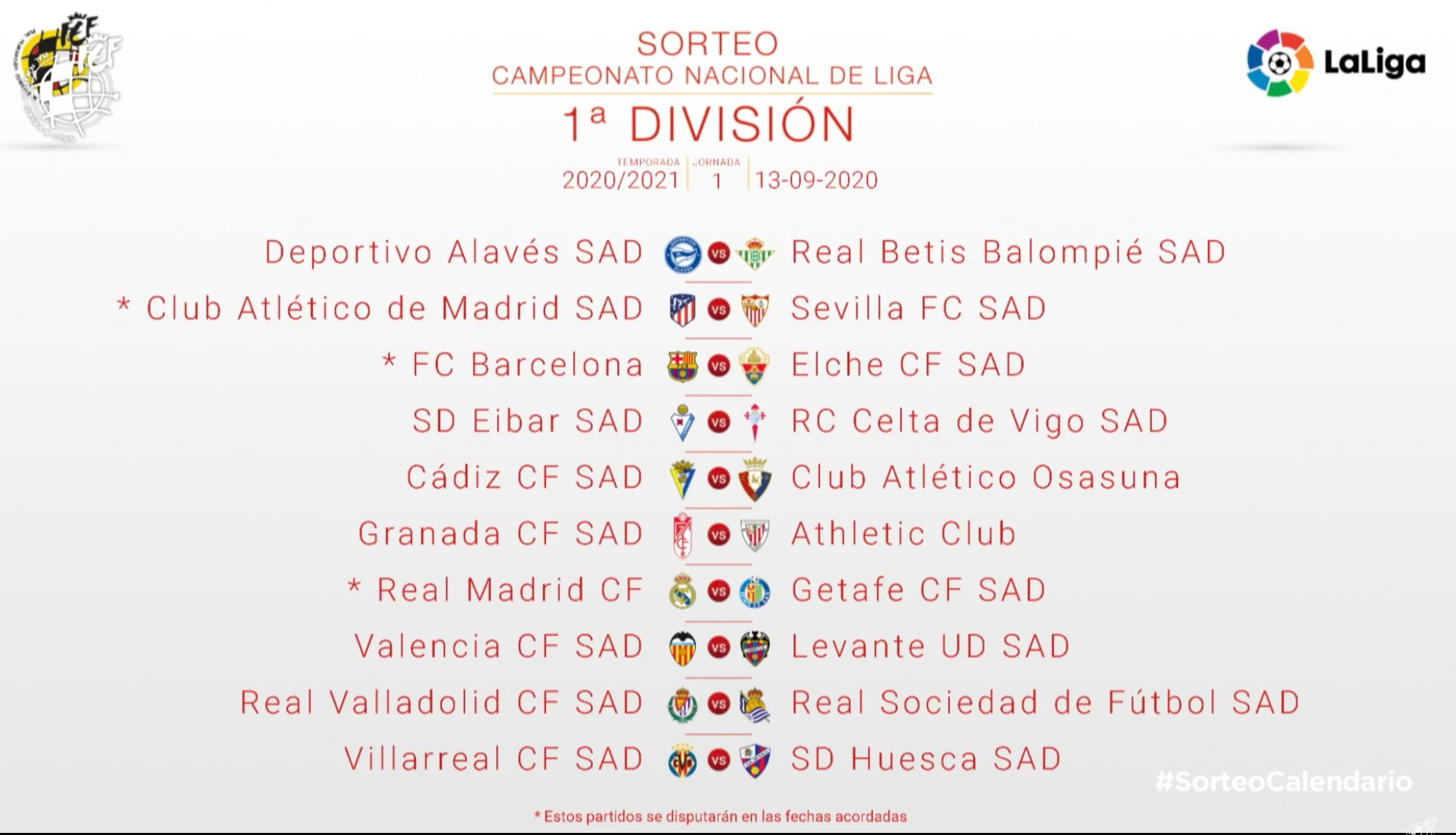  Primera jornada de LaLiga