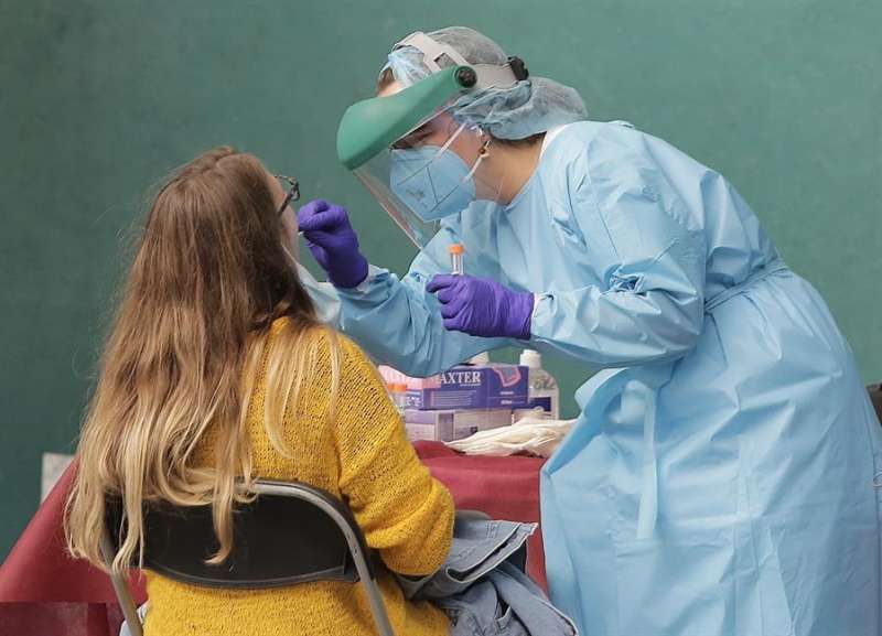  Prueba PCR con mascarilla para detectar el coronavirus