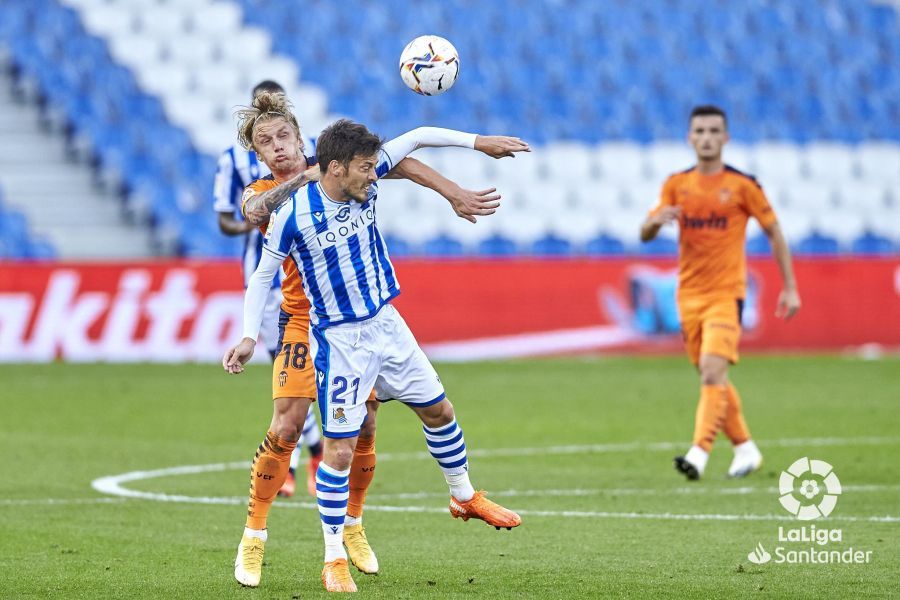  David Silva en el partido que le enfrentó al Valencia CF