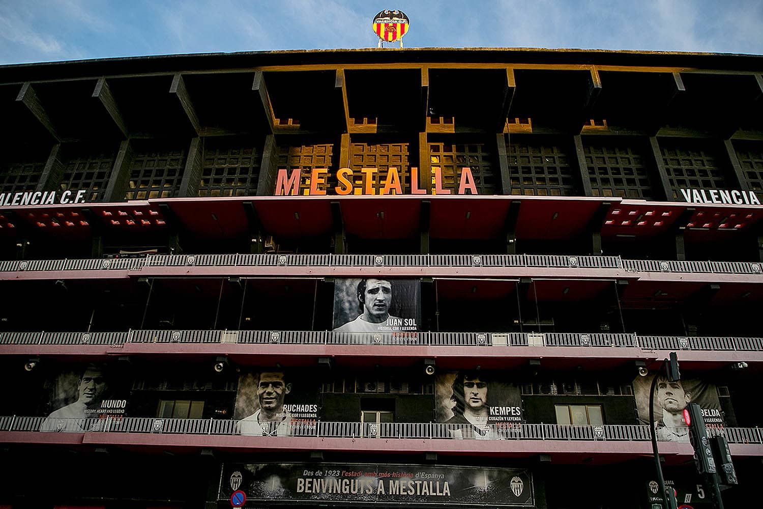  Recreación de la imagen de Juan Cruz Sol en Mestalla