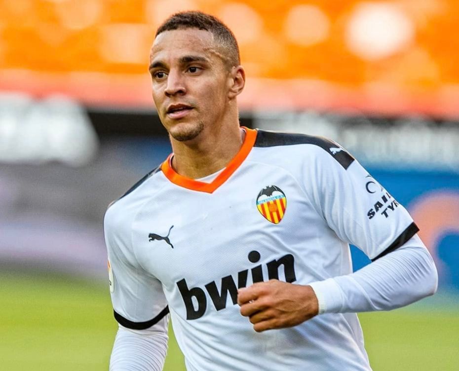 Rodrigo celebra el 2-0 ante Osasuna