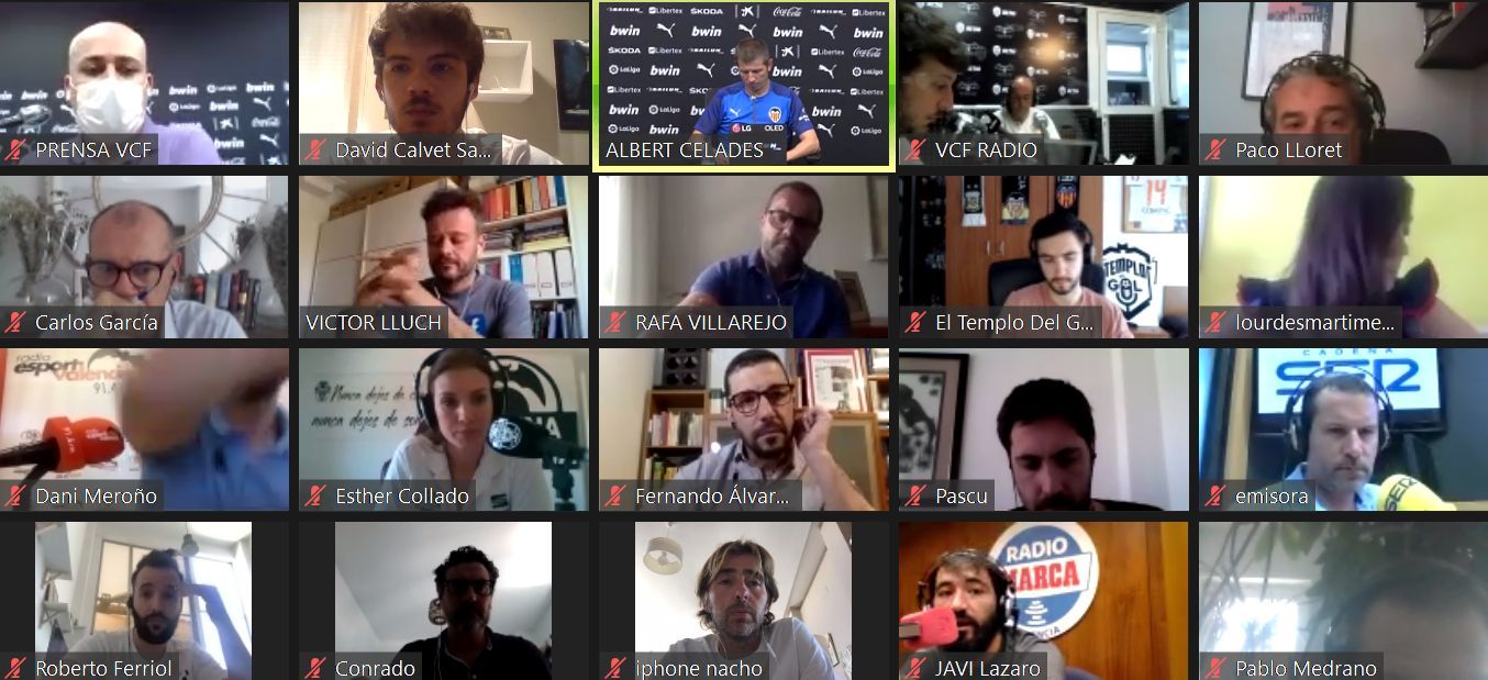 Rueda de prensa virtual de Albert Celades.