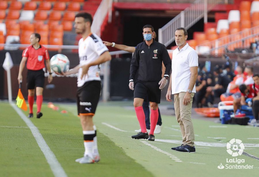 Voro, durante el Valencia-Athletic.