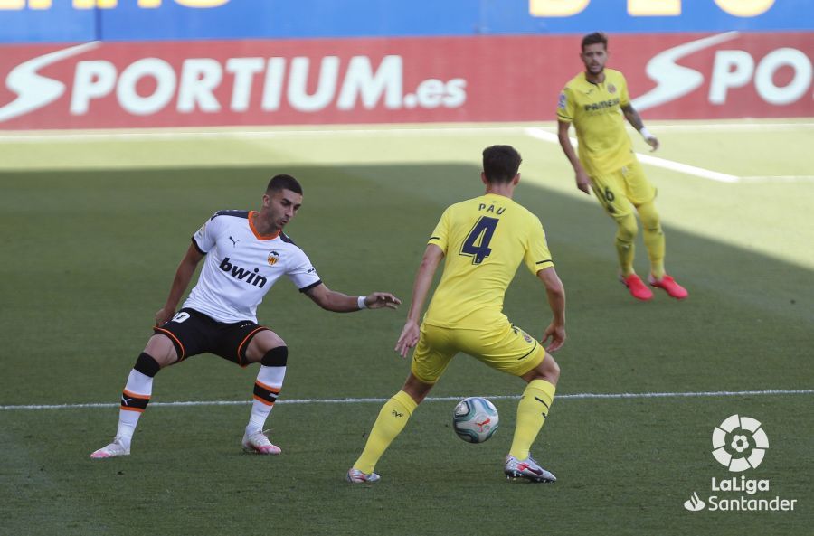 Ferran Torres fue sustituido en el descanso del Villarreal-Valencia