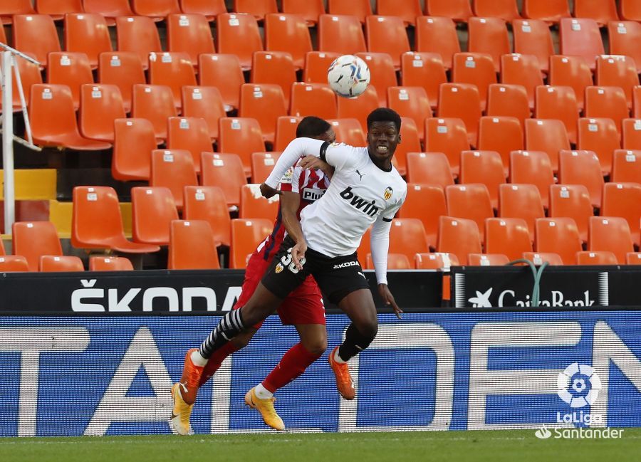 Yunus Musah, durante el Valencia-Atleti.