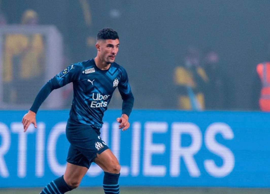  Álvaro González, en un partido con el Olympique de Marsella.