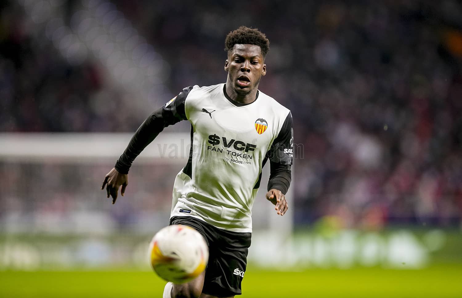  Yunus Musah en el Atlético de Madrid - Valencia CF.