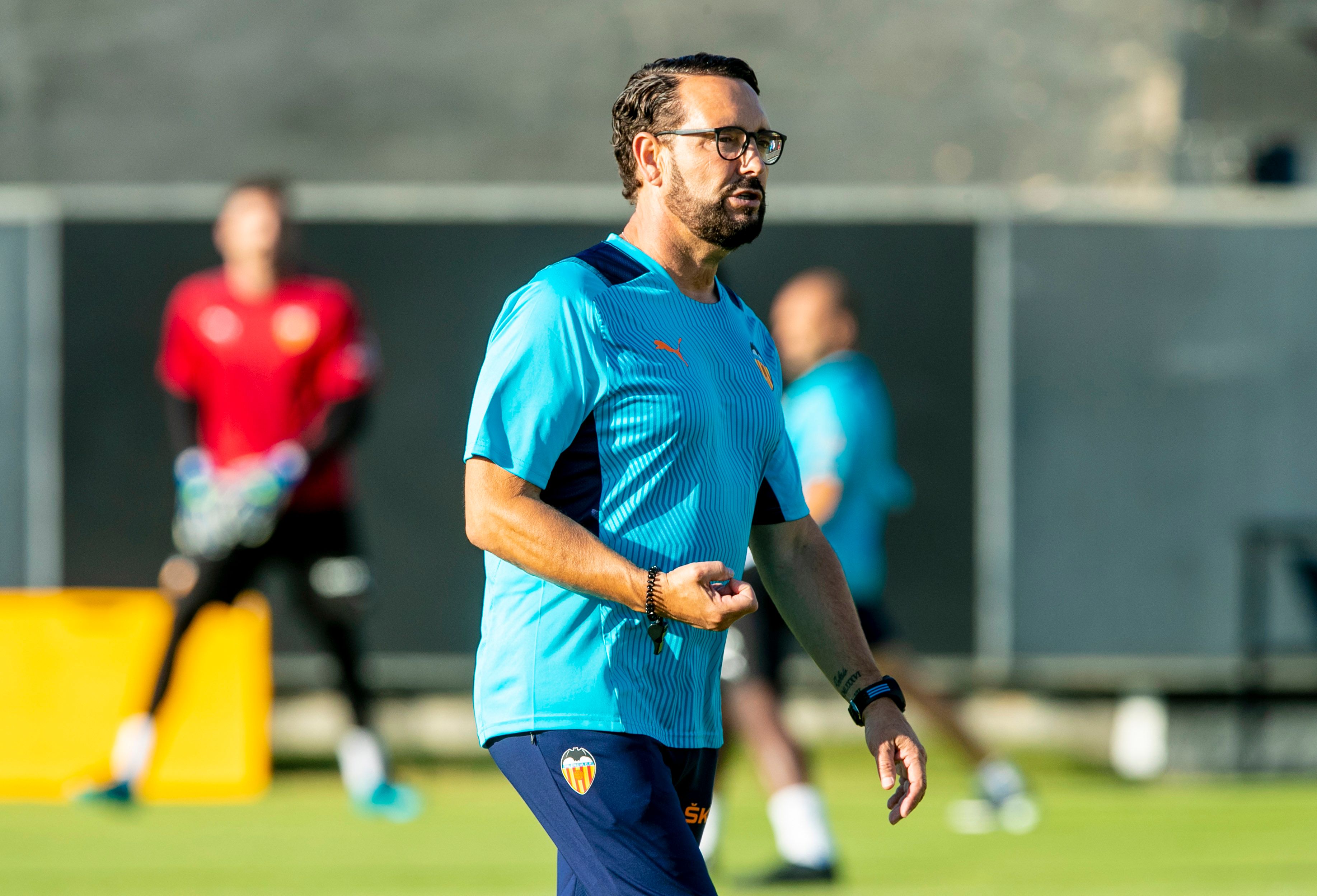  José Bordalás, en un entrenamiento.