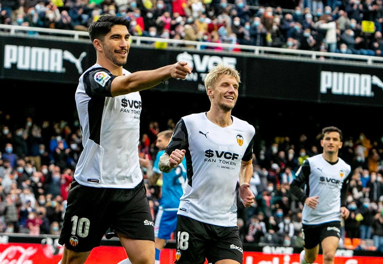  Carlos Soler marca ante el Rayo