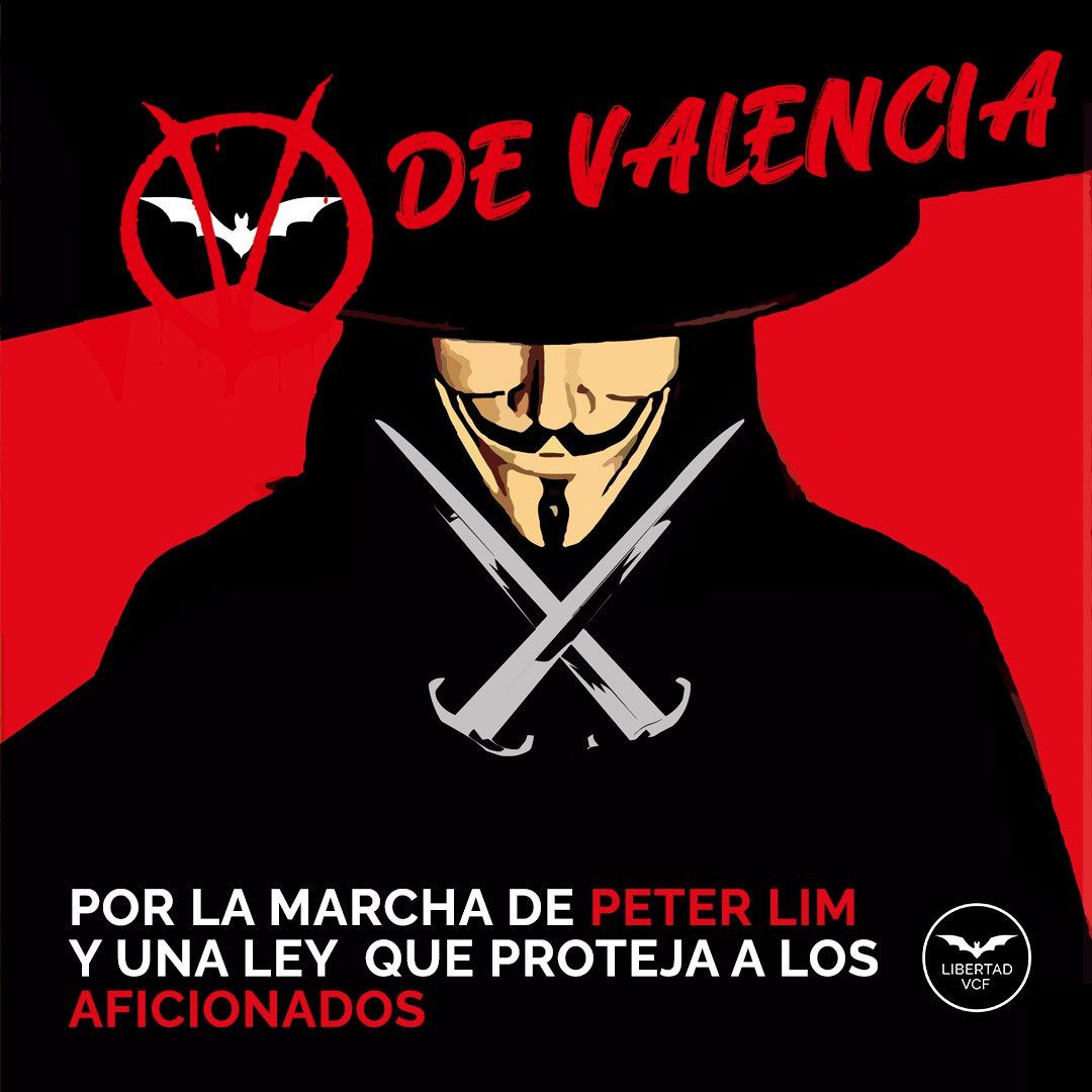 Cartel convocando a un Mestalla vacío