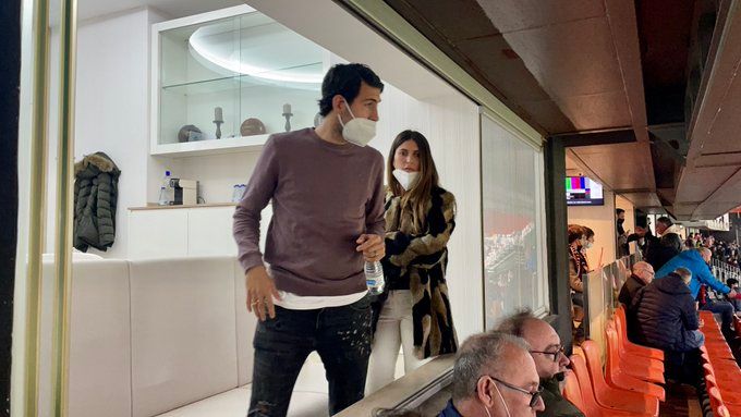  Dani Parejo, en Mestalla para presenciar el Valencia - Athletic.