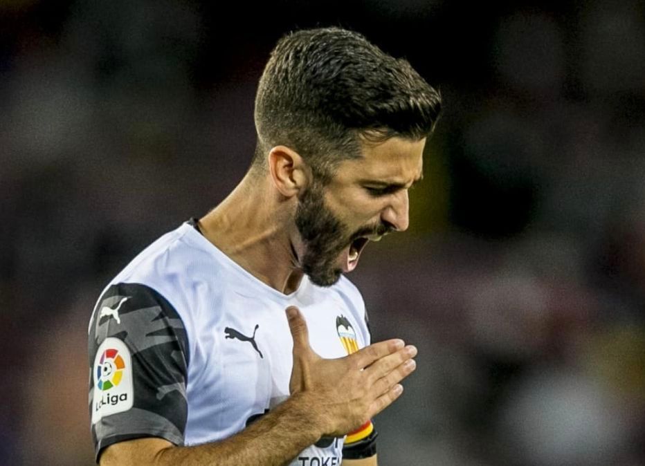 Gayà celebra su gol ante el Barça en el Camp Nou.