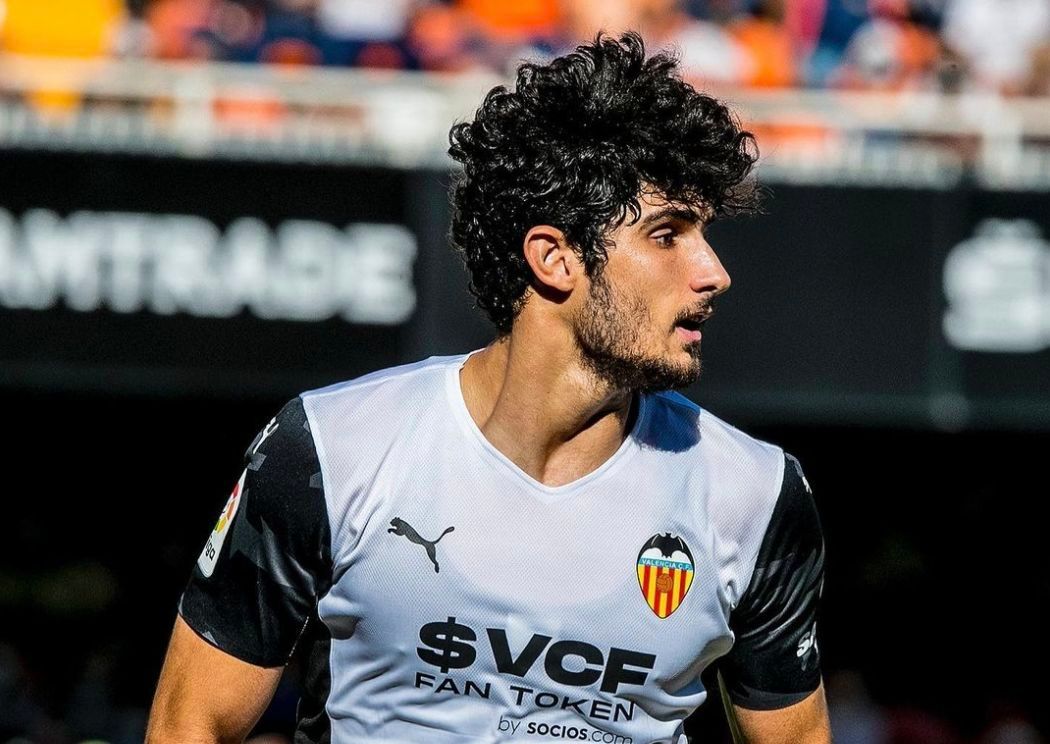  Guedes celebra el 1-2 ante el Mallorca