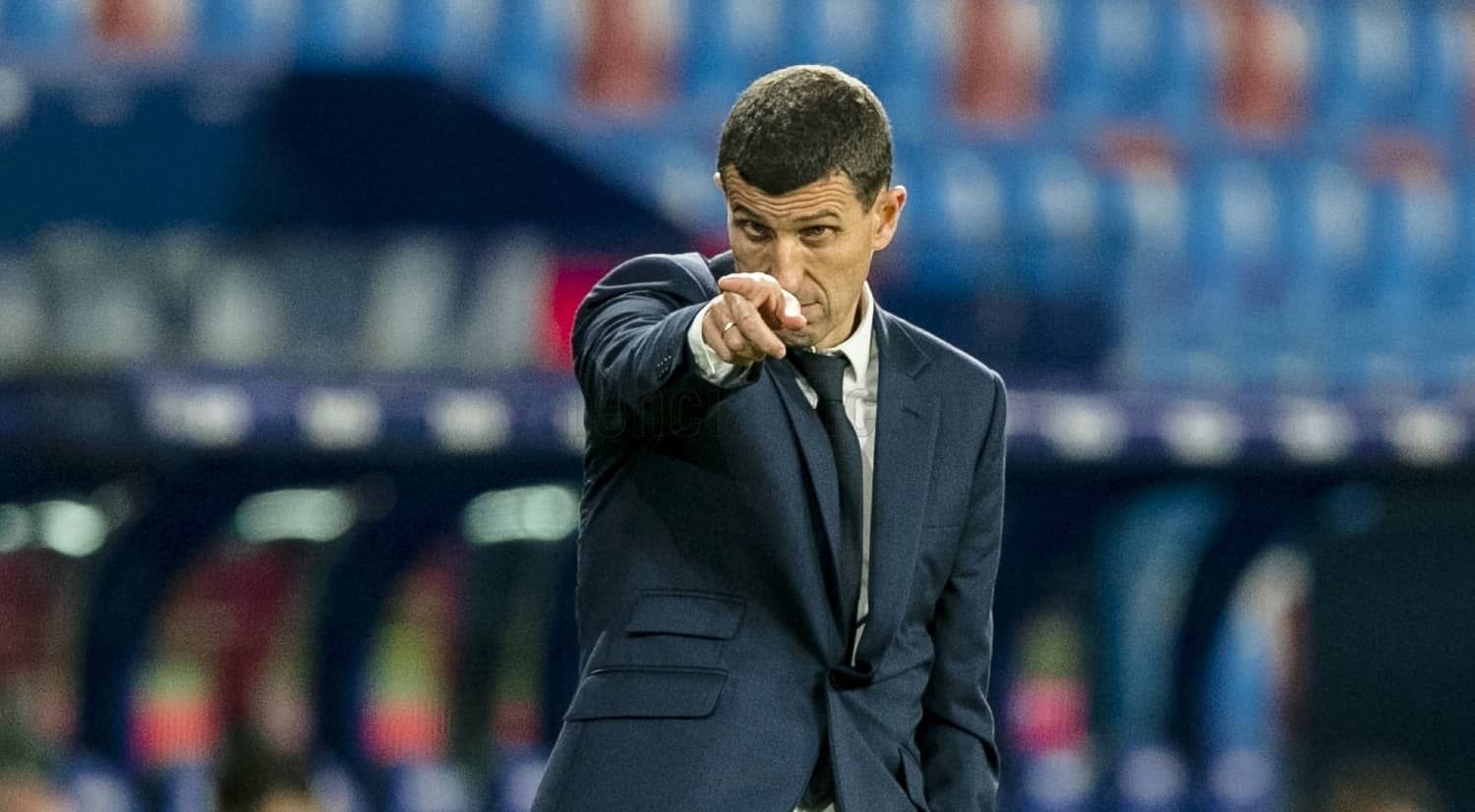  Javi Gracia, en el Levante UD - Valencia CF.