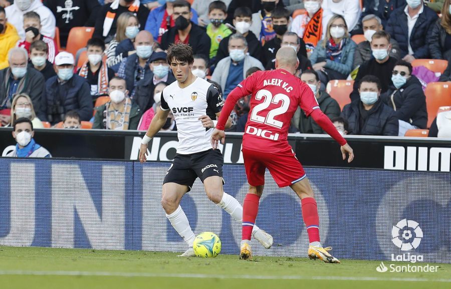  Jesús Vázquez, durante el Valencia-Espanyol.