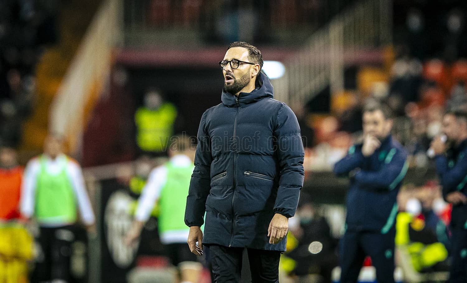  José Bordalás, en el Valencia CF - Cádiz CF.