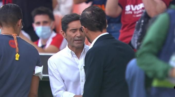  Marcelino y Bordalás sellan la paz en el Valencia CF-Athletic