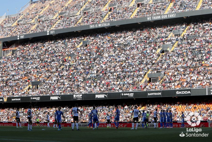  Mestalla, en el Valencia - Betis.