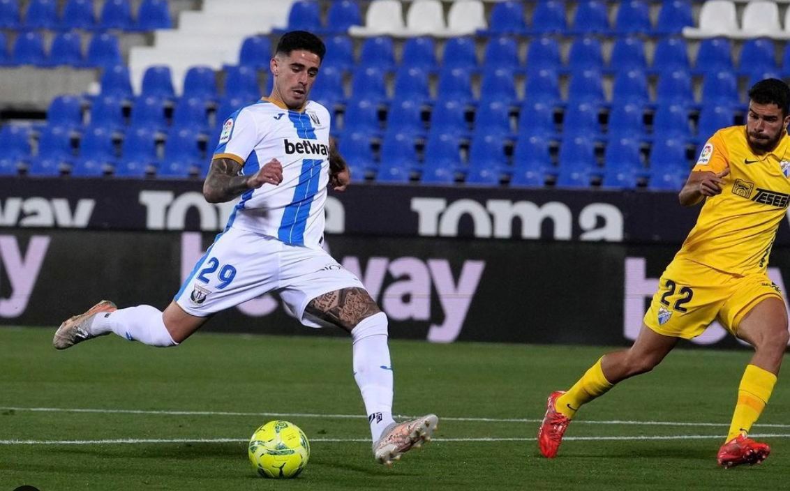  Miguel de la Fuente, con la camiseta del Leganés.