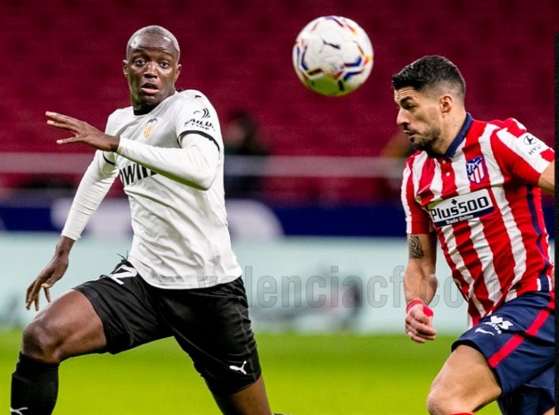  Mouctar Diakhaby durante el coche contra el Atleti.