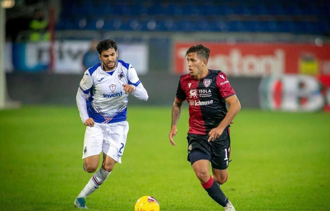 Christian Oliva durante un partido.